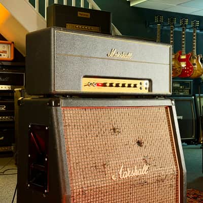 Marshall 1959HW Handwired JMP Reissue 2-Channel 100-Watt Guitar Amp Head 2020 - Black image 2