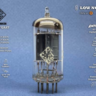 Telefunken ECC83 ◇ 12AX7 • 100% BALANCED mA & Gm • Strong NOS • Sep 1953 "pd" • Ribbed Plates • Amplitrex AT-1000 Digitally Tested • Quite Very Low Noise • T-03 image 1