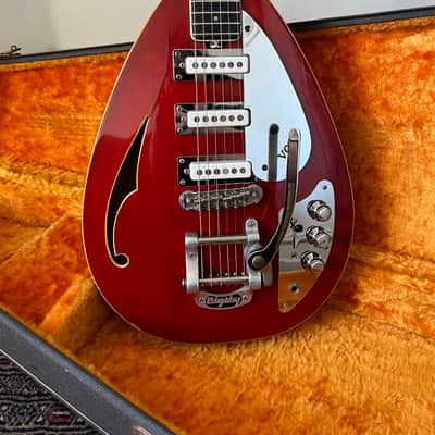 Vox Mark VI Acoustic Red 1960s Semi-hollow Electric Guitar image 1