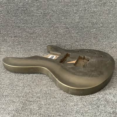 Silver Basswood Metallic Finish Bass Body image 2