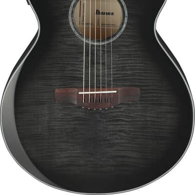 Ibanez AEWC400 Acoustic Electric Guitar - Transparent Black Sunburst High Gloss (AEWC400TKS) image 13