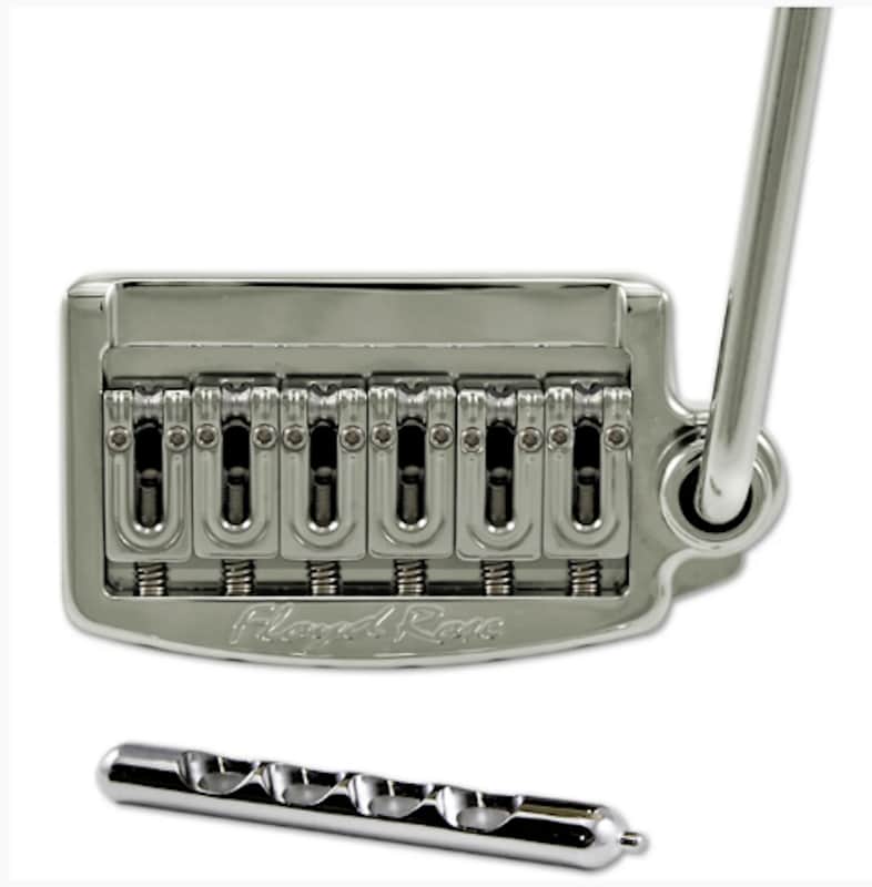 Floyd Rose RT100N Rail Tail Tremolo Fender Stratocaster 6 hole bridge UPgrade Narrow Spacing Chrome image 1