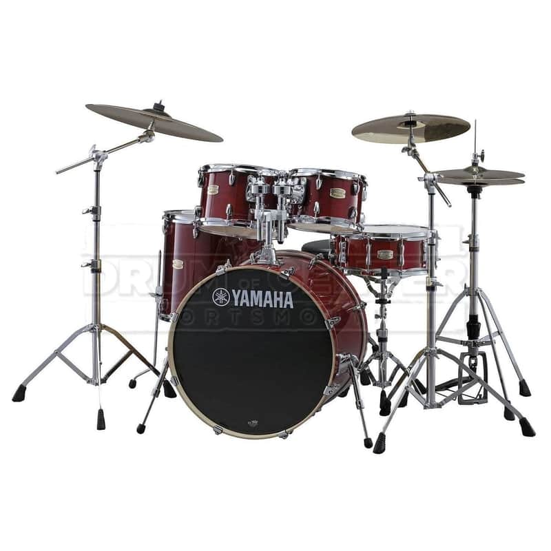 Yamaha Stage Custom Birch 5pc Drum Set w/20BD & 780 Hardware Cranberry Red image 1