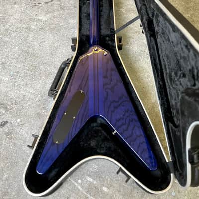 Greco Flying V c 1990- 2000 trans Amethyst original vintage MIJ Japan ox image 11