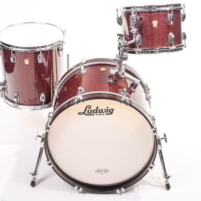 Ludwig Legacy Classic 20/12/14 Kit- Burgundy Glitter-Floor Model AS IS image 1