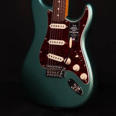 Fender American Pro Classic Stratocaster, Rosewood FB, Faded Sherwood Green Metallic image 2