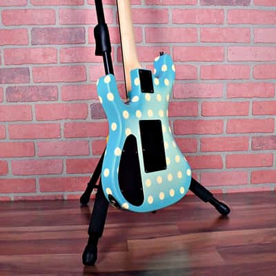 Original Vintage Kramer NightSwan Blue With White Polka Dots 1987-1988 Vivian Campbell image 14