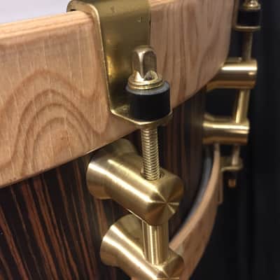 Bearing Edge Drum Co, Custom 5x14 Zebra Wood Snare, Mint. image 3