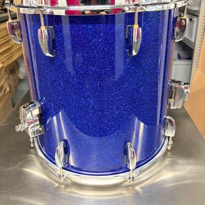 Pearl Masters maple legend MPL foortom 14x14” - #Navy Sparkle blue image 5