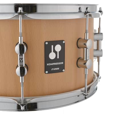 SONOR 13x7" Kompressor Natural Beech Semi-Gloss Finish Snare Drum | 12 Ply 8mm | Made in Germany | NEW  WorldShip Authorized Dealer image 2