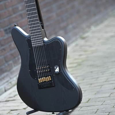 ESP LTD Alex Wade AW-XJ7 Baritone Evertune - Black Open Grain Satin image 3