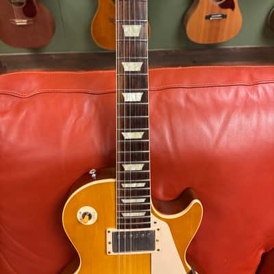 2014 Gibson Custom Shop '58 Les Paul Plaintop Reissue Lemon Burst VOS image 8