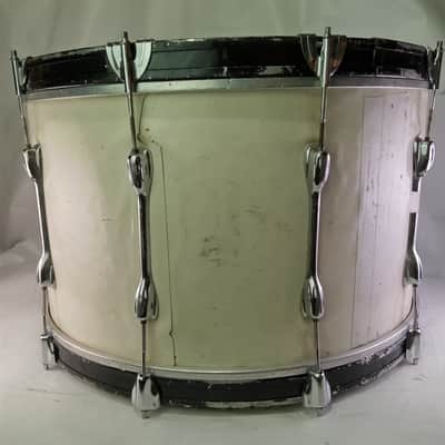 Slingerland 14x24" Bass Drum 3Ply Maple/African Mahogany Vintage 70s White Gloss image 3