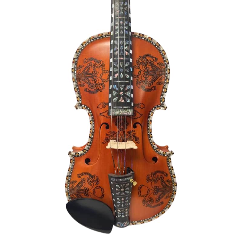 Hand made rare Norwegian fiddle 4*5 strings violin 4/4 ,hardanger