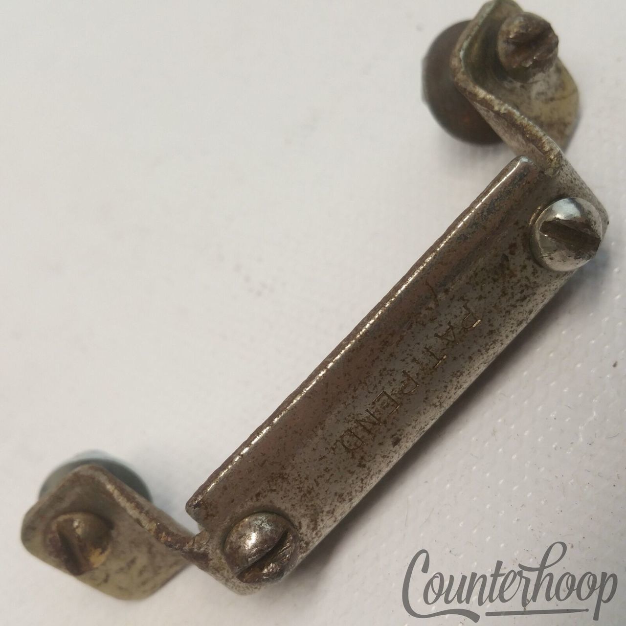 Gretsch Snare Drum Butt Plate 2 5/16"Nickel Vintage 40s Broadkaster Marching USA — main photograph