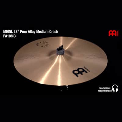 Meinl Pure Alloy Traditional Medium Crash Cymbal 18" image 2