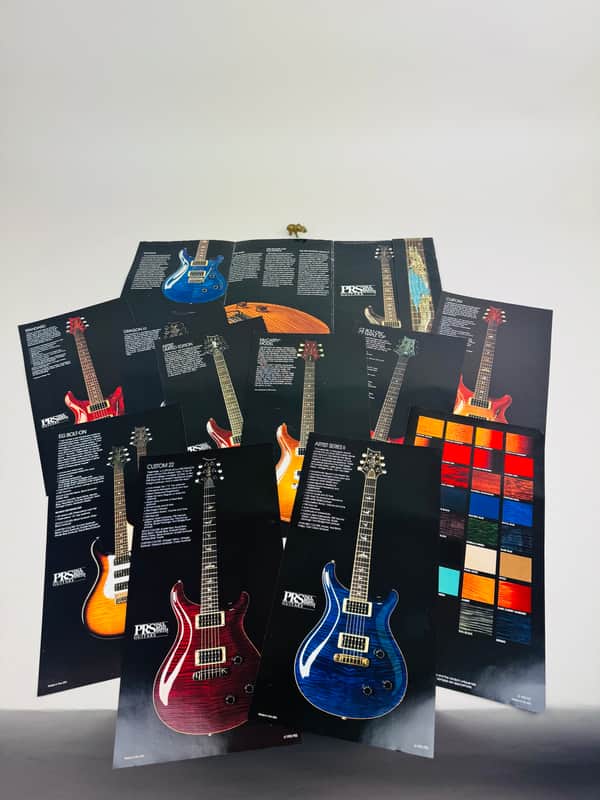 PRS Display Foldout with Guitar Cards 1992 imagen 1