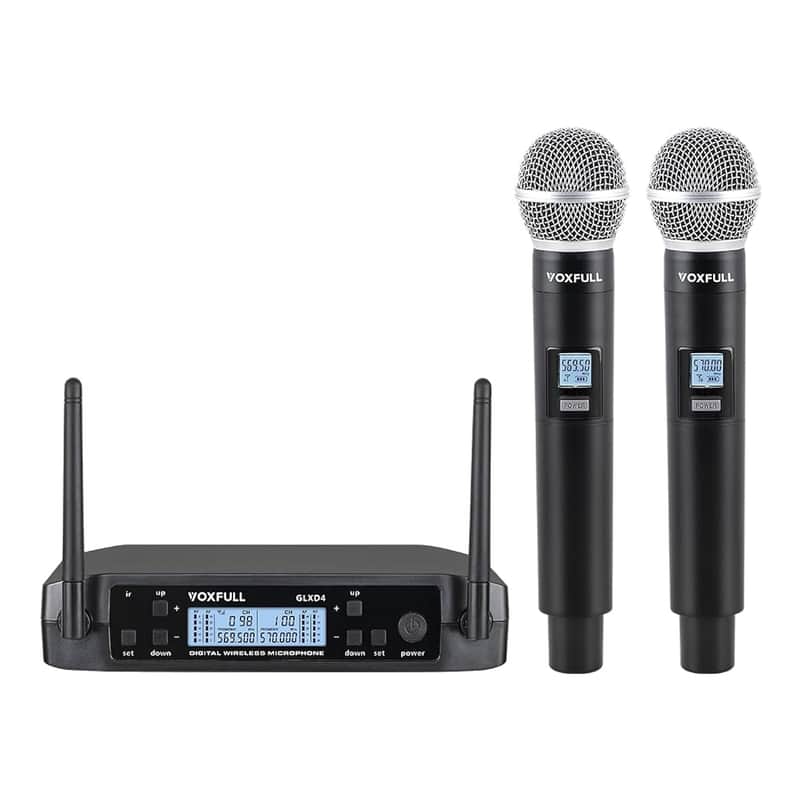 Wireless Microphone System Dual Wireless Mics, 2 Handheld Dynamic Microphones, Adjustable Uhf Channels, 164Ft Range,Wireless Microphones For Karaoke() image 1