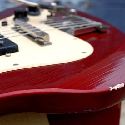 MURPH SQUIRE ii-T 1965 Aged Candy Apple Red. Offset Guitar Styled after Jaguar and Strat. ULTRA RARE image 14
