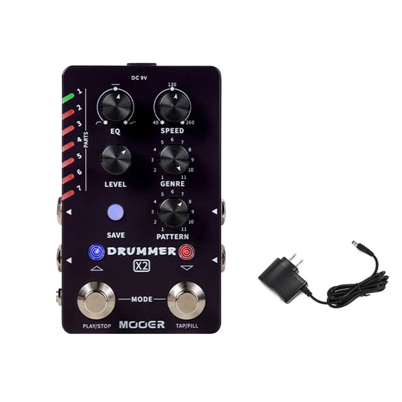 Mooer Drummer X2 Guitar Pedal Stereo Drum Machine Effect Pedal with FILL Function Tap Tempo EQ Knob,price include the import duty to US buyer image 1