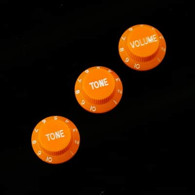 Strat style Guitar Control knobs Set ( 2 Tones, 1 Volume ) ,Orange