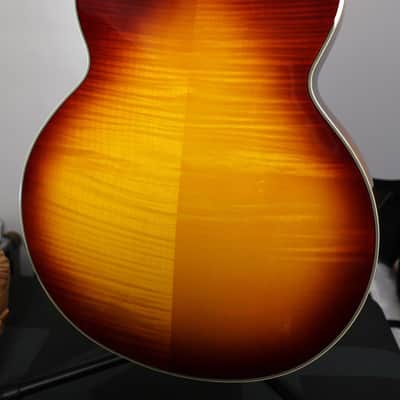 D'Angelico Excel EXL-1 Hollowbody Guitar with Case - Dark Iced Tea Burst image 3