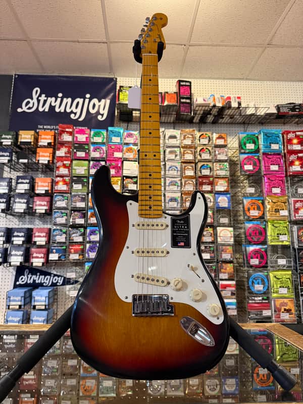 Fender American Ultra Luxe Vintage '50s Stratocaster - Three Tone Sunburst with Fender Deluxe Hardshell Case image 1