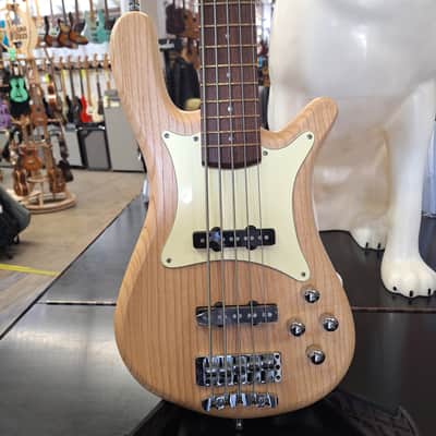 Warwick German Pro Series GPS Streamer CV 5-String Bass 2023 - Natural Satin Oil 7.8 pounds image 2