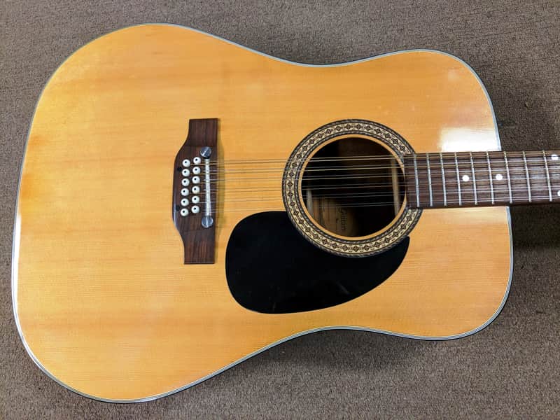 1974 Alvarez Model 5021 12 String Acoustic Guitar, Solid Spruce, Mahogany, MIJ, Light Strings image 1