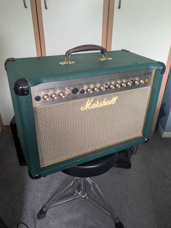 Marshall Acoustic Soloist AS50D 2-Channel 50-Watt 2x8" Acoustic Guitar Combo 2007 - Present - British Racing Green image 1