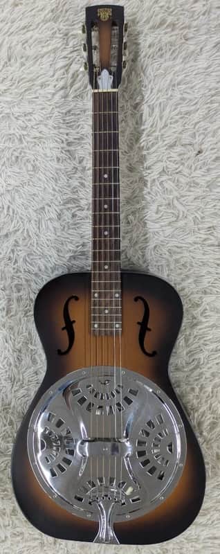 1996 OMI/Gibson Dobro Model F60 Roundneck Resonator guitar with hardshell case image 1