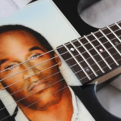 1995 ESP M-II Deluxe Custom Shop OJ Simpson Mugshot Chris Compston Artwork Electric Guitar + OHSC image 9