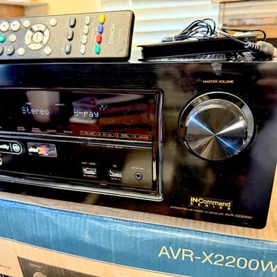 Denon AVR-X2200W 7.2 Ch 4K Ultra HD BT Atmos Receiver Remote Mic Antennas Box; Tested image 5
