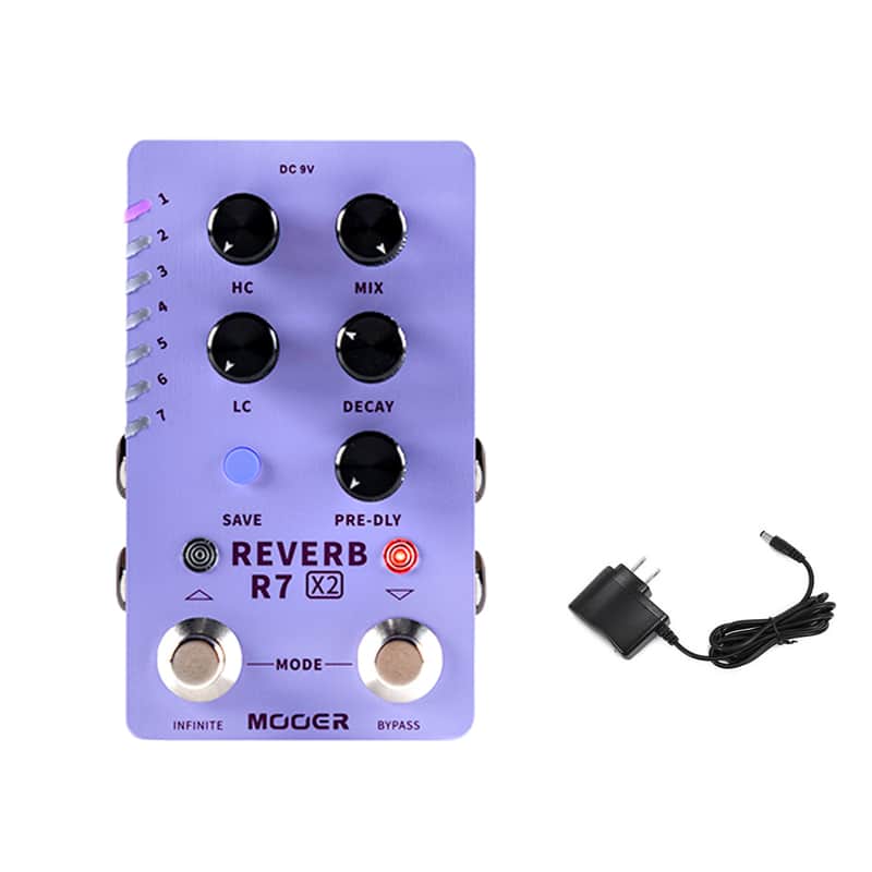 Mooer R7 X2 Reverb 14 Stereo Reverb Effects Free Shipment,price include the import duty to US buyer image 1