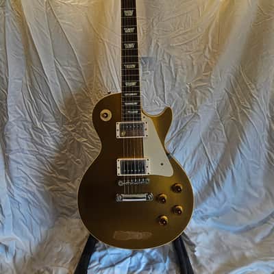 Gibson les paul gold top custom shop 57 reissue Gibson les Paul custom shop gold top 57 reissue 1999 - Real Gold top rare dark back ( mcarty) image 3