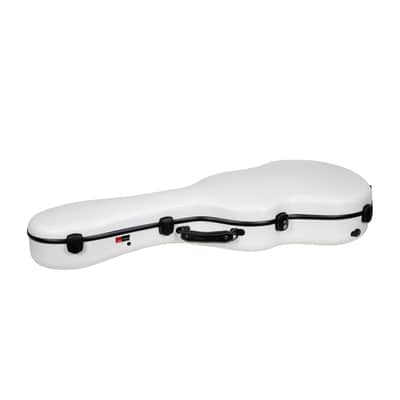 Crossrock Poly Carbon Case fits 4/4 Classical Guitars, Anti-scratch Flight Case in White image 5