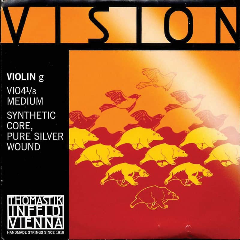 Thomastik-Infeld VI04 Vision Silver-Wound Synthetic Core 1/8 Violin String - G (Medium) image 1