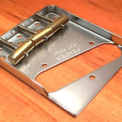 Fender Vintage Style Telecaster Notched Bridge - w/ 3 Custom Compensated Saddles image 2