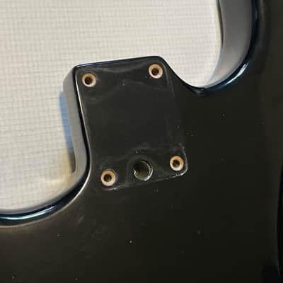 1991 USA Fender American Standard Stratocaster Black Guitar Body 2 Post Tremolo Ready w/ Pickguard image 15