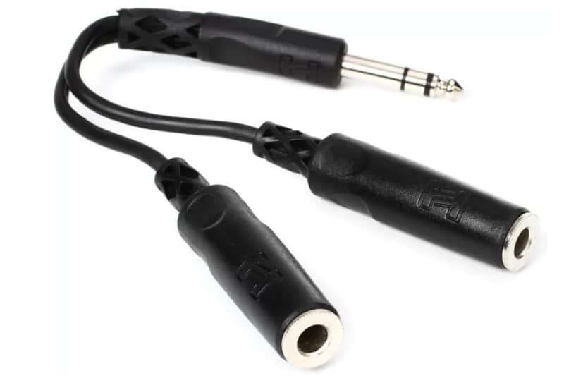 Immagine HOSA Y Cable, 1/4 in TRS to Dual 1/4 in TRSF YPP-118 - 1