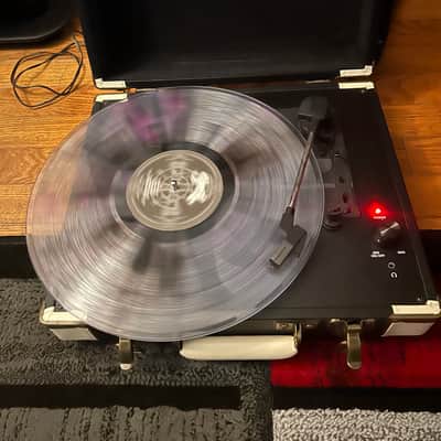 Crosley Suitcase Carrying Turntable-Speaker CR6019A-BK 2014 - Black/Tan w/Power Supply image 1