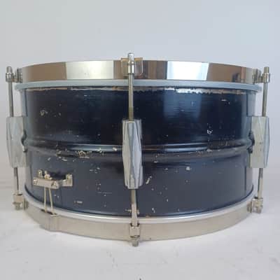 Gretsch Broadkaster 6.5x14"Snare Drum Vintage 30s Nickel over Brass NOB Shell US image 2