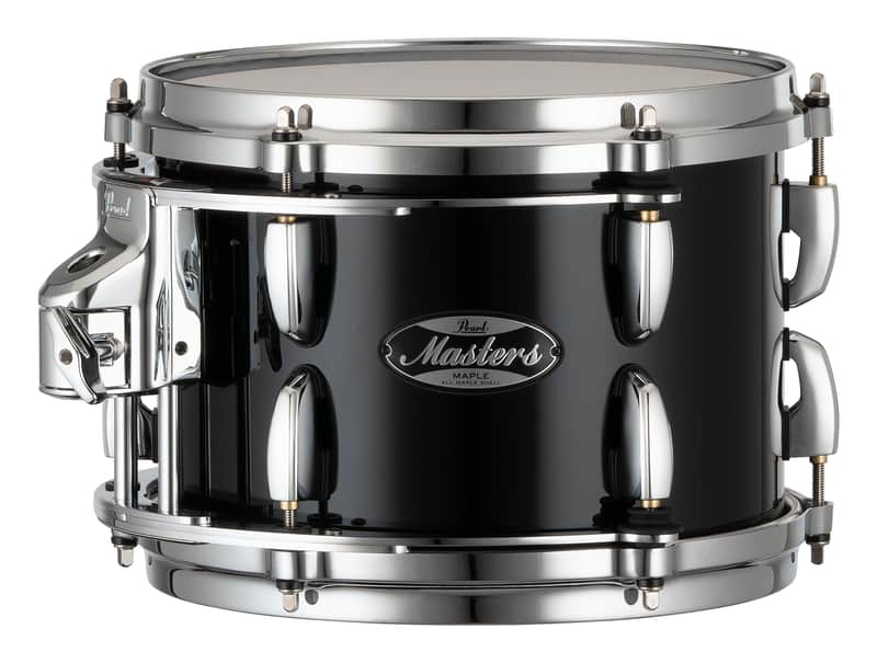 Pearl Masters Maple 10x7" Piano Black Premium Lacquer #103 Rack Tom Tom Drum w/GyroLock | WorldShip | NEW | Authorized Dealer image 1