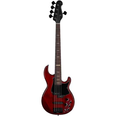 Yamaha BB735A Electric Bass Guitar, 5-String (with Gig Bag) Fired Red image 2