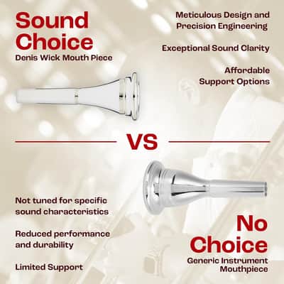 Denis Wick French Horn Narrow Rim Classic Mouthpiece Silver Plated 7N | Cup 17mm | Rim 3.85mm image 5