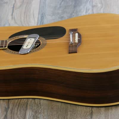 Vintage! 70’s MIJ Epiphone 6830 Acoustic/ Electric Natural Kalamazoo + Case image 4