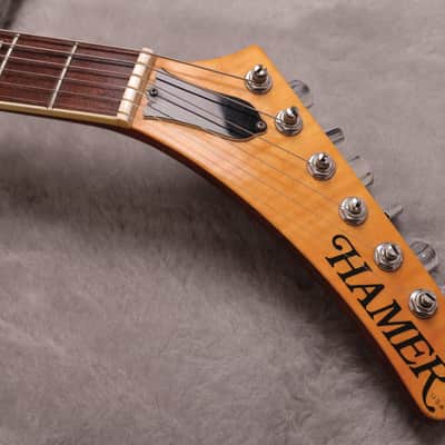 Gary Moore Owned 1984 Hamer Explorer #0731 Natural | Hamer Standard w/One-Piece Flame Honduras Mahogany Back, Flame Maple Top, Honduras Mahogany Neck, Scimitar Headstock w/Rare Flame Maple Veneer, DiMarzio PAF + Hamer Slammer Humbuckers & Sperzel Tuners image 12