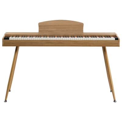Ukscs 88 Key Standard Full Weighted Keyboards Digital Piano with Metal Stand, Power Adapter, Triple Pedals, Headphone,for All Experience Natural Wood color image 2
