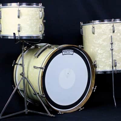 Leedy 3-Piece Drum Set 1949 -13/16/20 - White Marine Pearl image 18