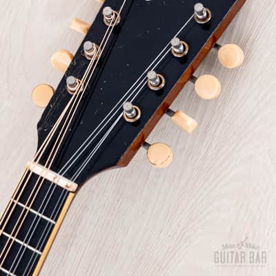 1919 Gibson Style A-2 Vintage A-Style Carved Top Mandolin Sheraton Brown w/ Faultless Case image 4
